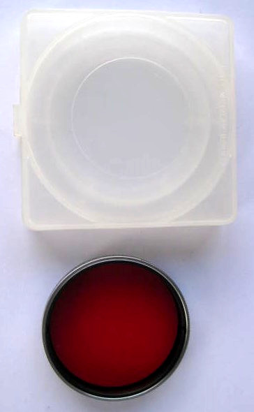 Leitz R red camera filter, 48mm